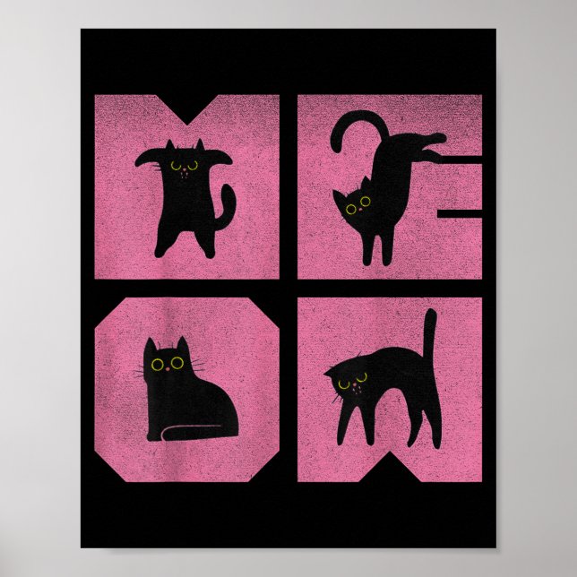 Cat - Meow Art  Poster (Framsidan)