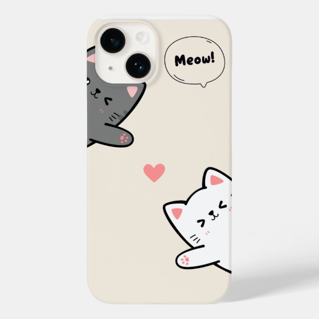 CAT MEOW DESIGN PHONE COVER (Baksida)