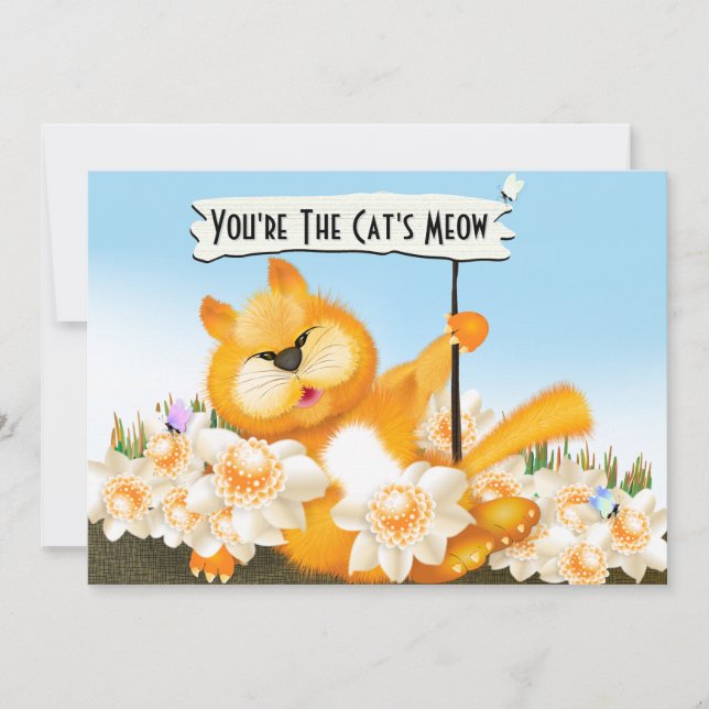 Cat Meow Funny Birthday (Framsida)