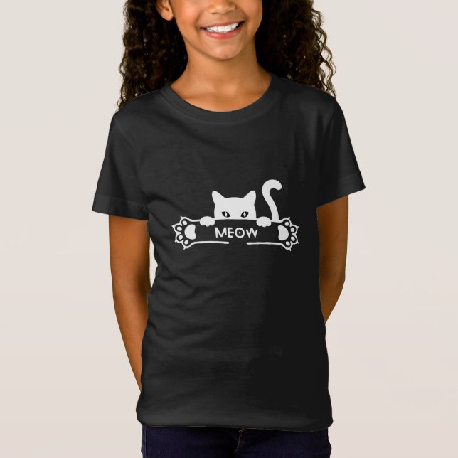 Cat Meow T Shirt (Framsida)