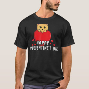 Cat Meow Valentines day Hearts Day Lycklig Valenti T Shirt
