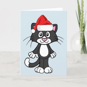 CAT MEOWY CHRISTMAS CARD HELGKORT
