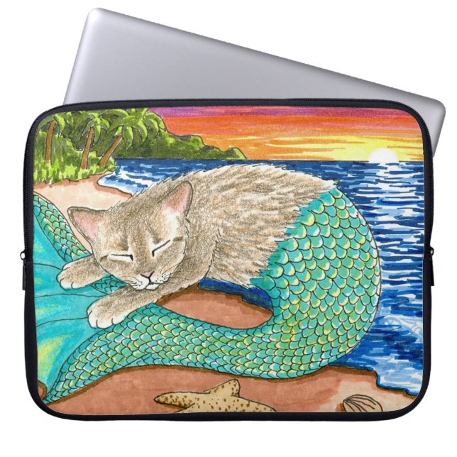 Cat Mermaid 23 Laptop Fodral (Framsidan)