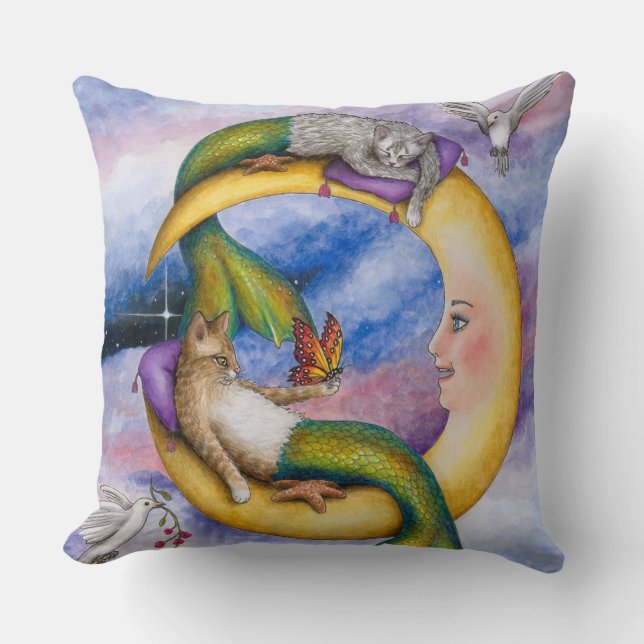 Cat Mermaid 29 Kudde (Framsida)