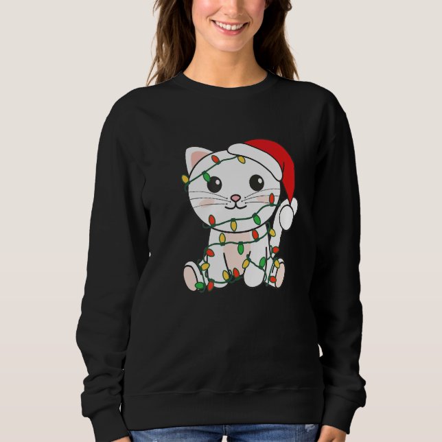 Cat Merry Christmas Winter Animals Cats Christmas  T Shirt (Framsida)