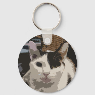 Cat Metall Keychain Nyckelring