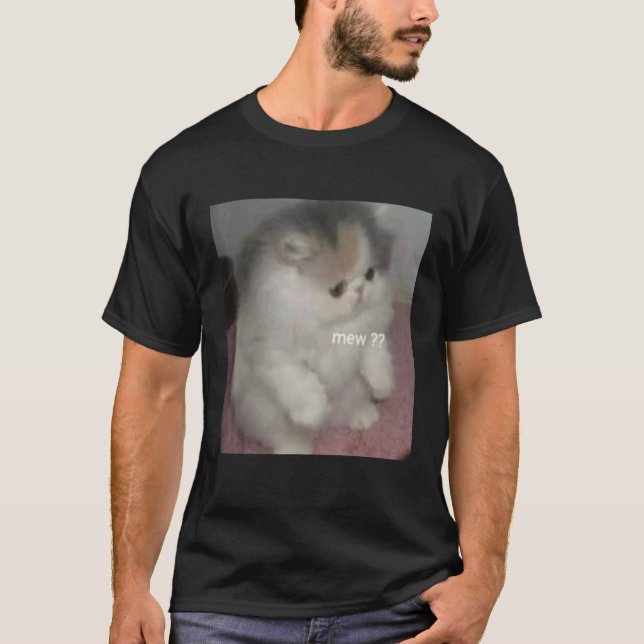 cat mew meme t shirt (Framsida)