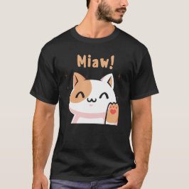 Cat Miaw-Kattunge-Cute Cat-Funny T Shirt