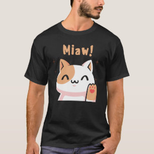 Cat Miaw-Kattunge-Cute Cat-Funny T Shirt
