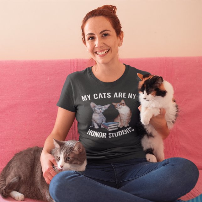 CAT - MIN KATT ÄR MIN HONOR STUDENTER T-SHIRTS (Skapare uppladdad)