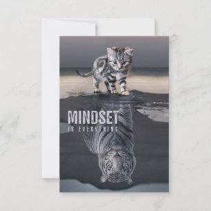 Cat Mindset är allt Tack Kort