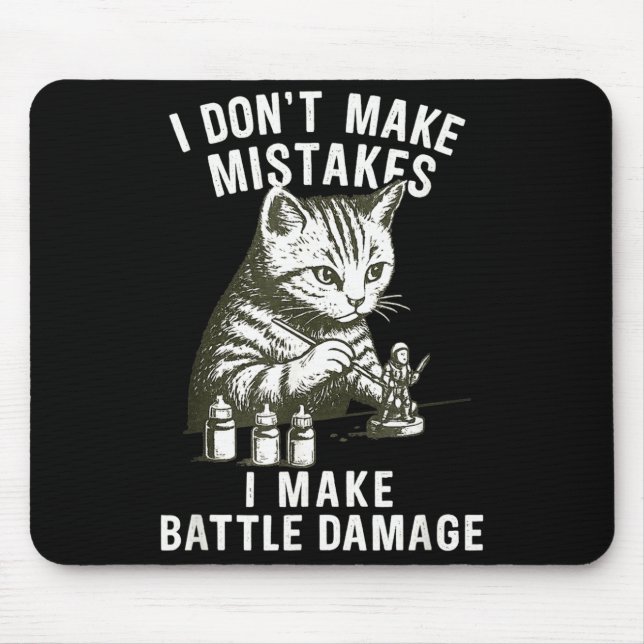 Cat Miniature Painter Battle Damage Funny Miniatur Musmatta (Framsidan)