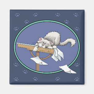 Cat misChief mönster Magnet