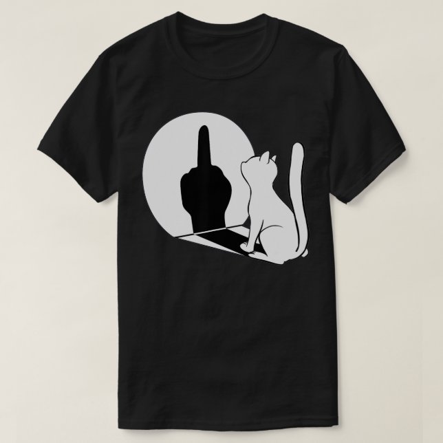 Cat Mitten Finger Cat Påstående Funny Mitten Finge T Shirt (Design framsida)