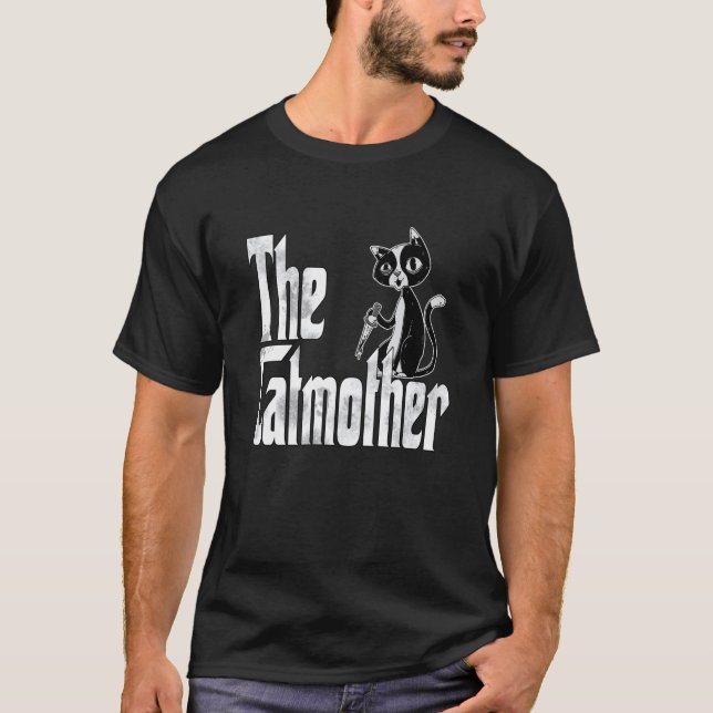 Cat Mom Catmother Crazy Knife Cat Mother Kitty Mom T Shirt (Framsida)
