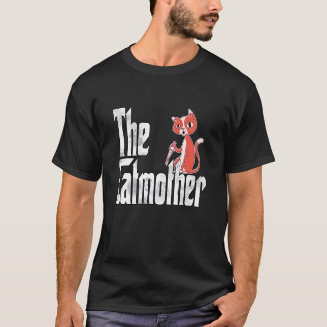 Cat Mom Catmother Crazy Knife Cat Mother Kitty Mom T Shirt (Framsida)