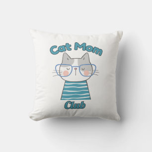 Cat Mom Club – Rolig Kattälskare för Husdjursföräl Kudde