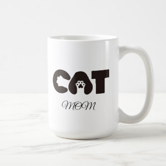 Cat Mom coffee mug – Cute pow with letter cat Kaffemugg