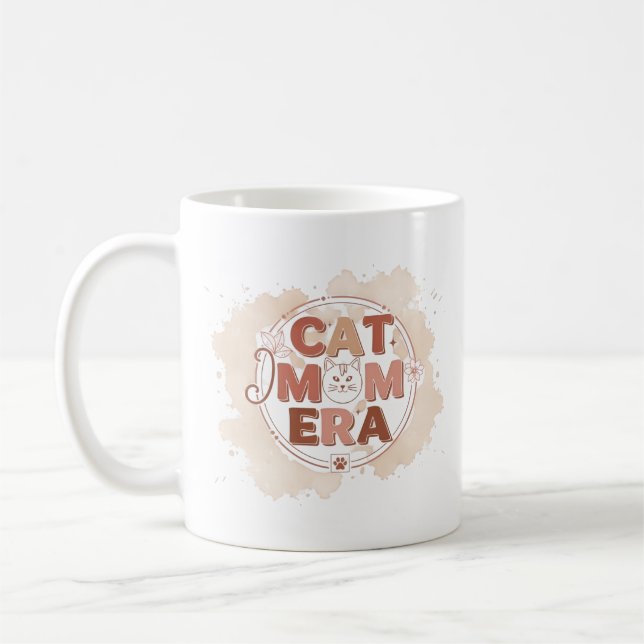 Cat Mom Era Trendy Mug Kaffemugg (Vänster)