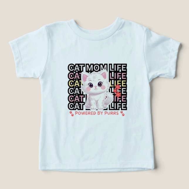 Cat Mom Life funny T Shirt (Design Framsida)
