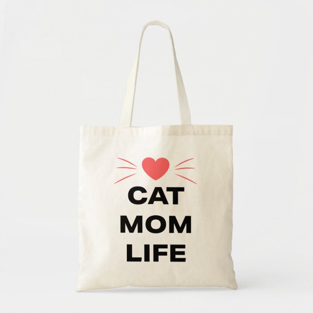 Cat Mom Life Tygkasse (Framsidan)