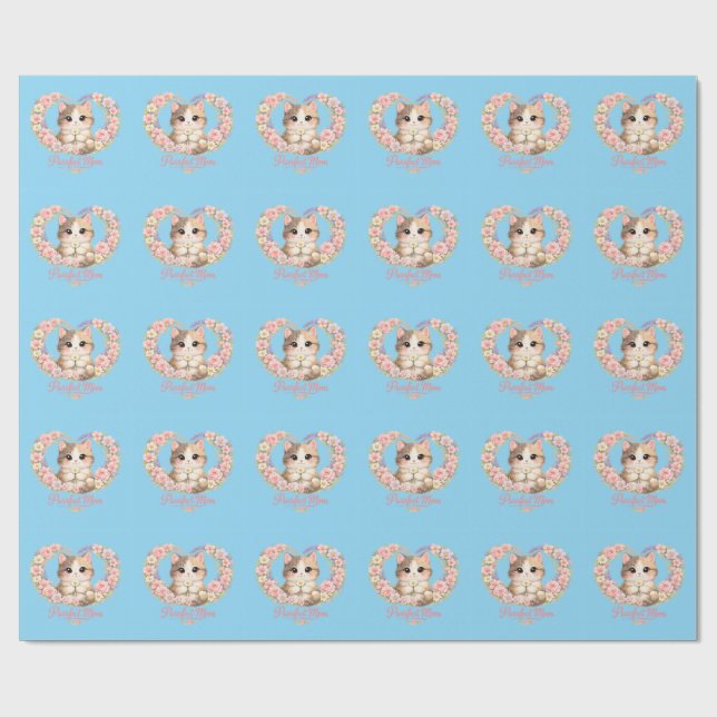 Cat Mom Mors Dag  Presentpapper (Platt)