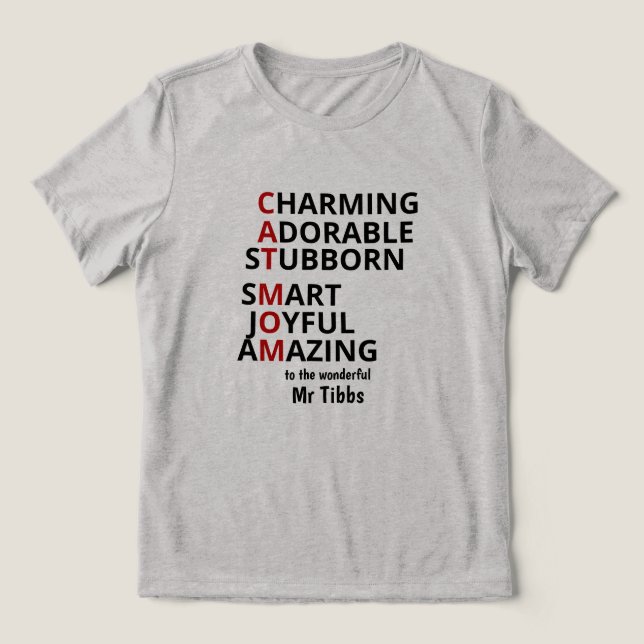 Cat Mom Personalized Cat Lover  T Shirt (Design Framsida)