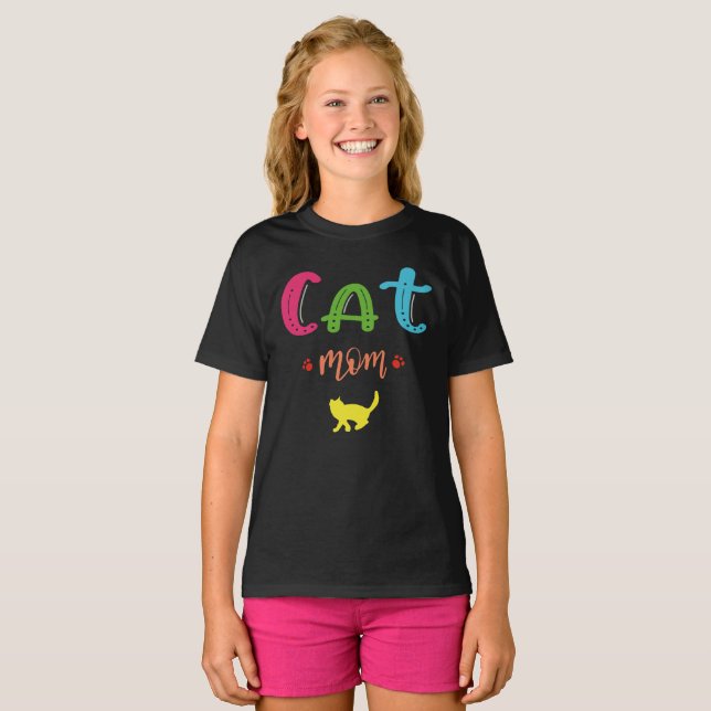 Cat mom t shirt (Hel framsida)