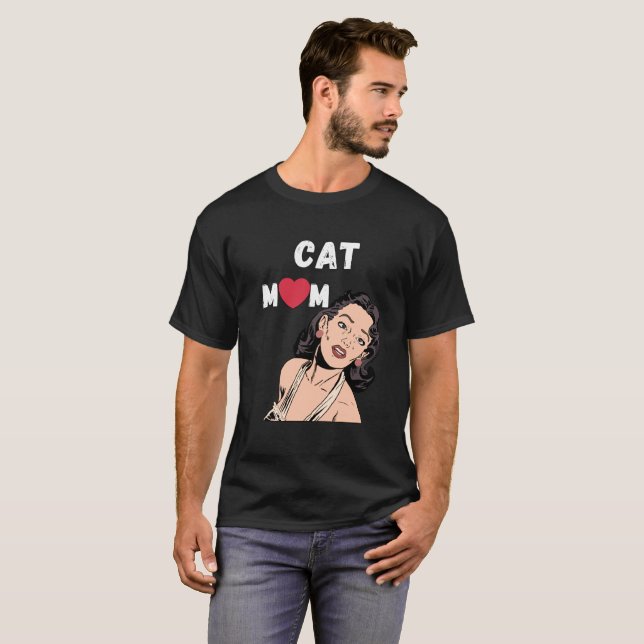 Cat mom t shirt (Hel framsida)