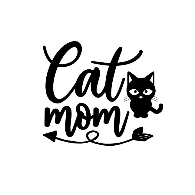 Cat Mom  T Shirt (A playful, animated scene unfolds with a close-up of a white t-shirt featuring a whimsical design.)