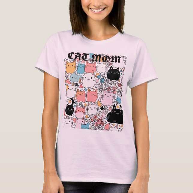 cat mom t shirt (Framsida)