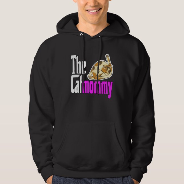 Cat Mom The Catmother Crazy Cat Mother Kitty Mommy Hoodie (Framsida)