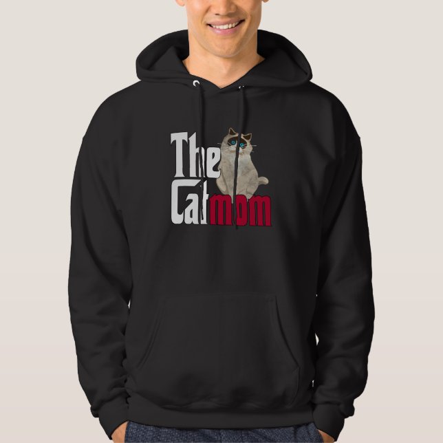 Cat Mom The Catmother Crazy Cat Mother Kitty Mommy Hoodie (Framsida)