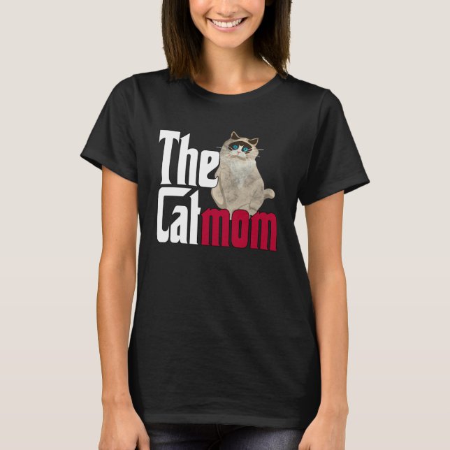 Cat Mom The Catmother Crazy Cat Mother Kitty Mommy T Shirt (Framsida)