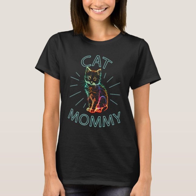 Cat Mommy Cute Kitten   Cat Mom Mother's Day T Shirt (Framsida)