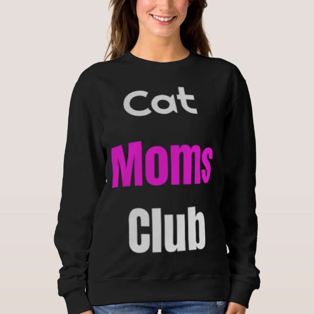 Cat Moms Club T Shirt (Framsida)