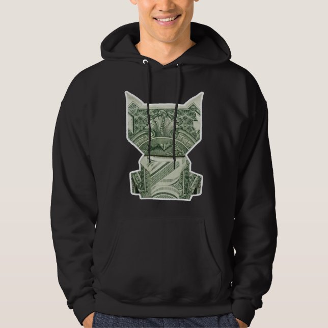 Cat Money Origami Cash Hoodie (Framsida)