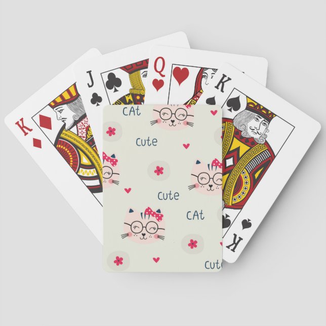 Cat mönster casinokort (Baksidan)