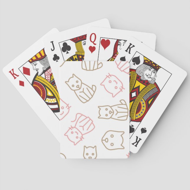 Cat mönster casinokort (Baksidan)