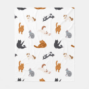 Cat mönster fleecefilt