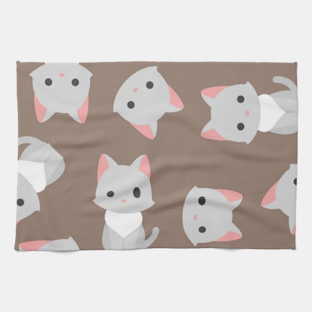 Cat mönster kökshandduk (Horisontell)