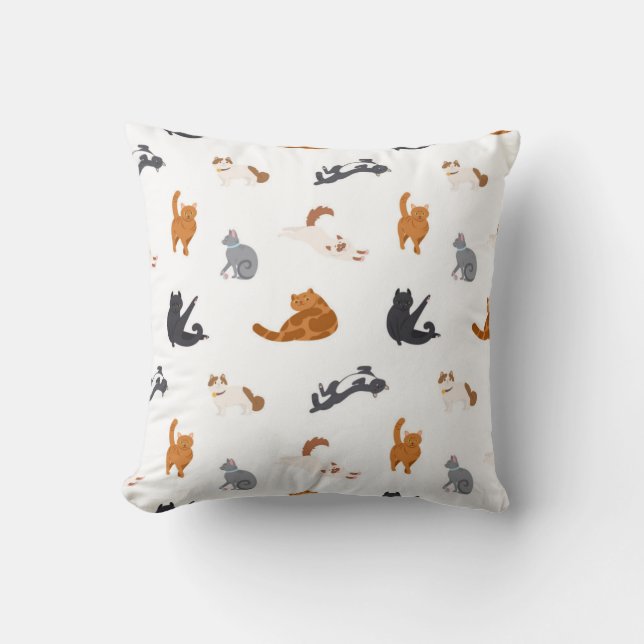 Cat mönster kudde (Framsida)