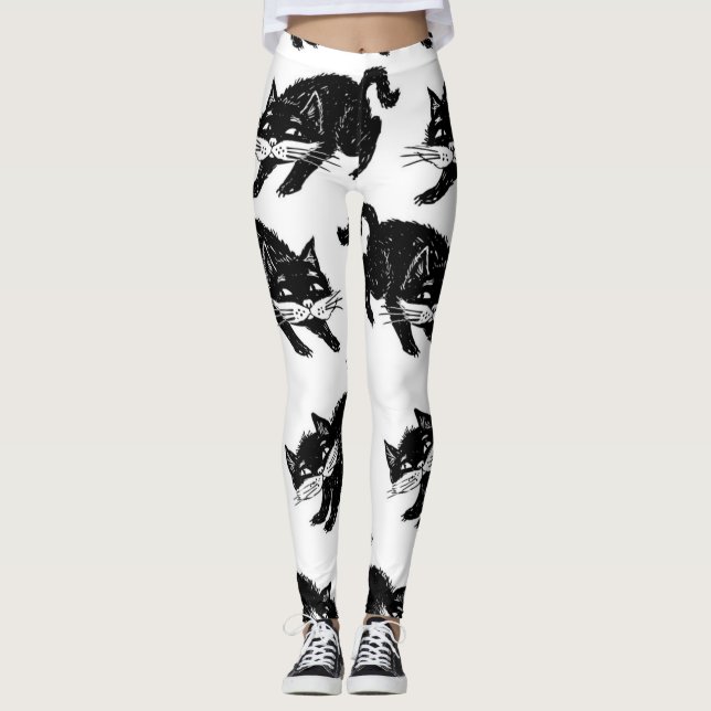 Cat mönster leggings (Framsida)
