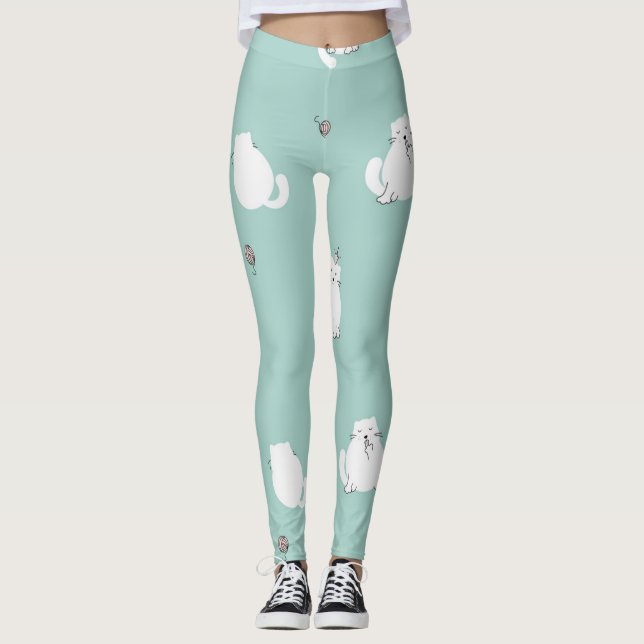 Cat mönster leggings (Framsida)