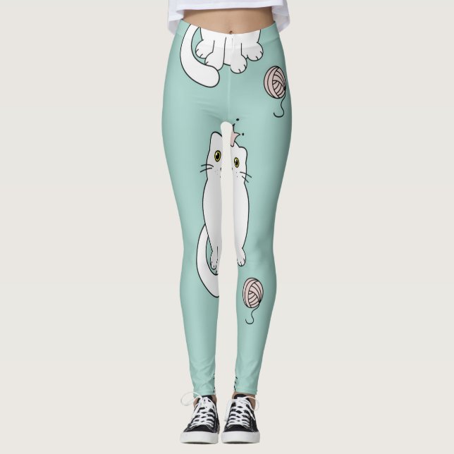Cat mönster leggings (Framsida)