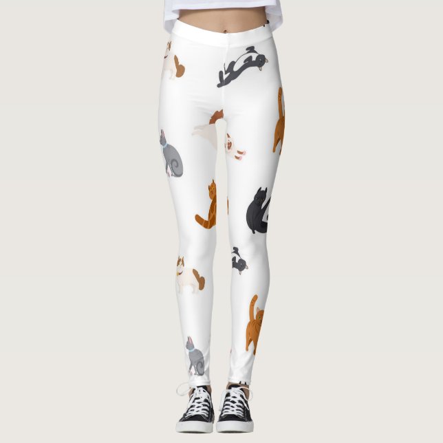 Cat mönster leggings (Framsida)