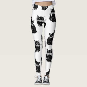 Cat mönster leggings