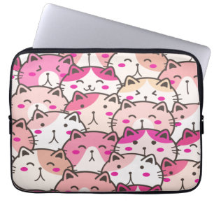 Cat Mönster - lustigt färgstarka sällskapsdjur Laptop Fodral
