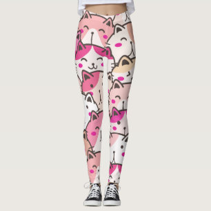 Cat Mönster - lustigt färgstarka sällskapsdjur Leggings