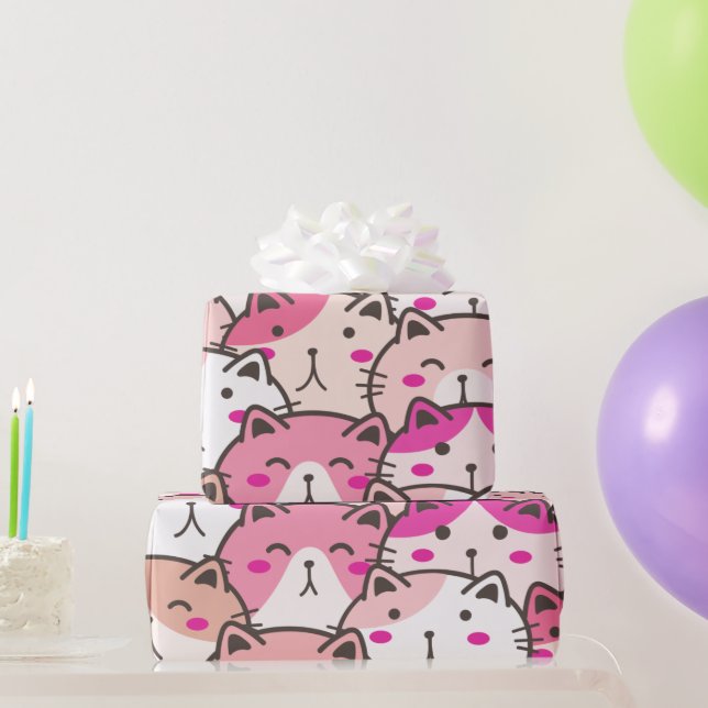 Cat Mönster - lustigt färgstarka sällskapsdjur Presentpapper (Festgåvor)